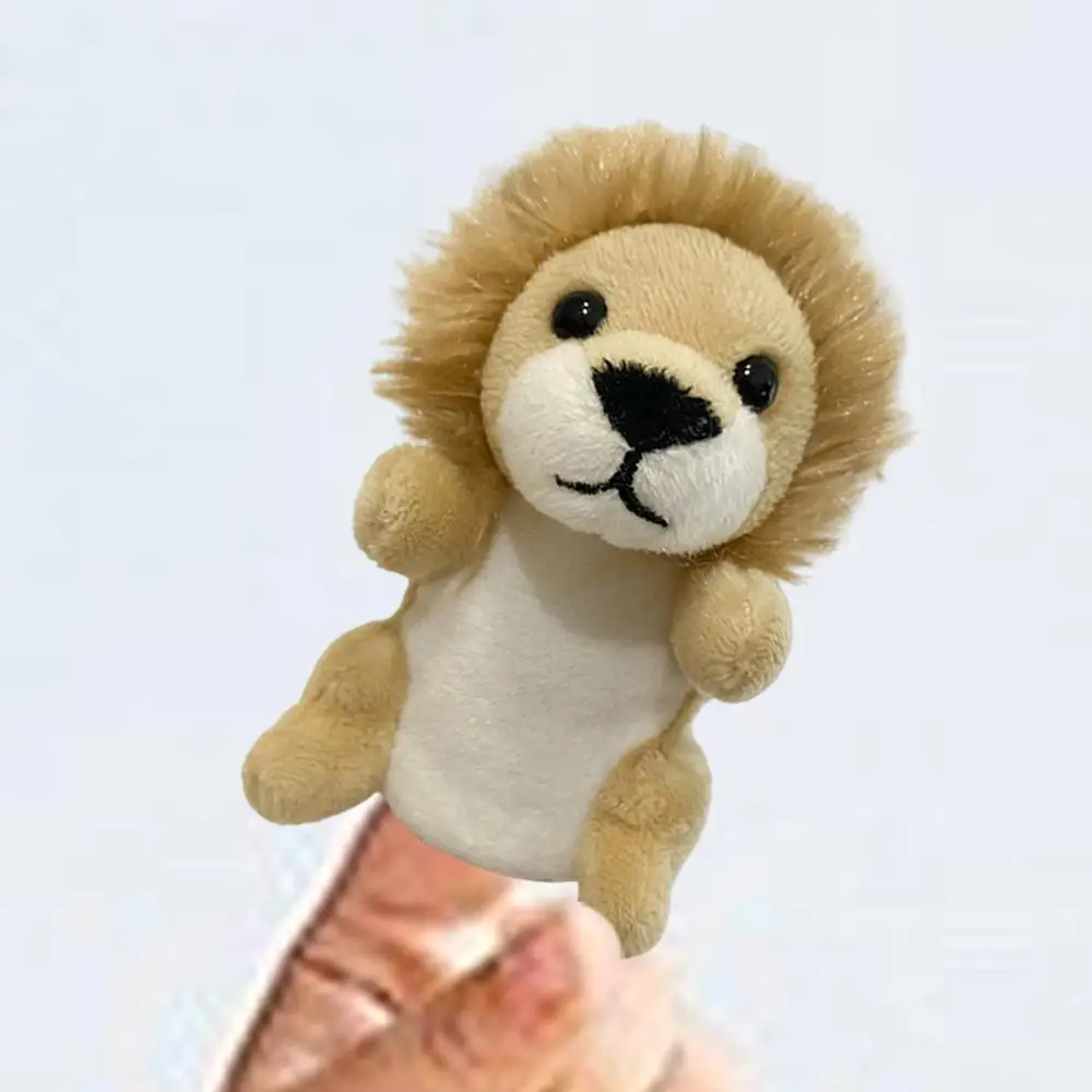 Cartoon Animal Hand Puppet Parent-child Game Hippopotamus Lion Tiger Appease Toys Birthday For Children