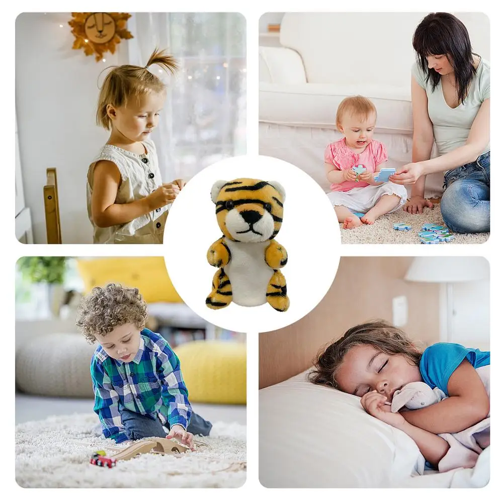 Cartoon Animal Hand Puppet Parent-child Game Hippopotamus Lion Tiger Appease Toys Birthday For Children