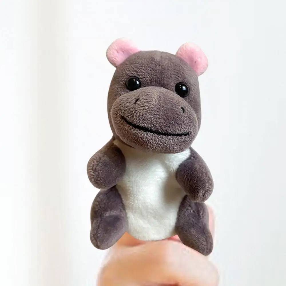 Cartoon Animal Hand Puppet Parent-child Game Hippopotamus Lion Tiger Appease Toys Birthday For Children