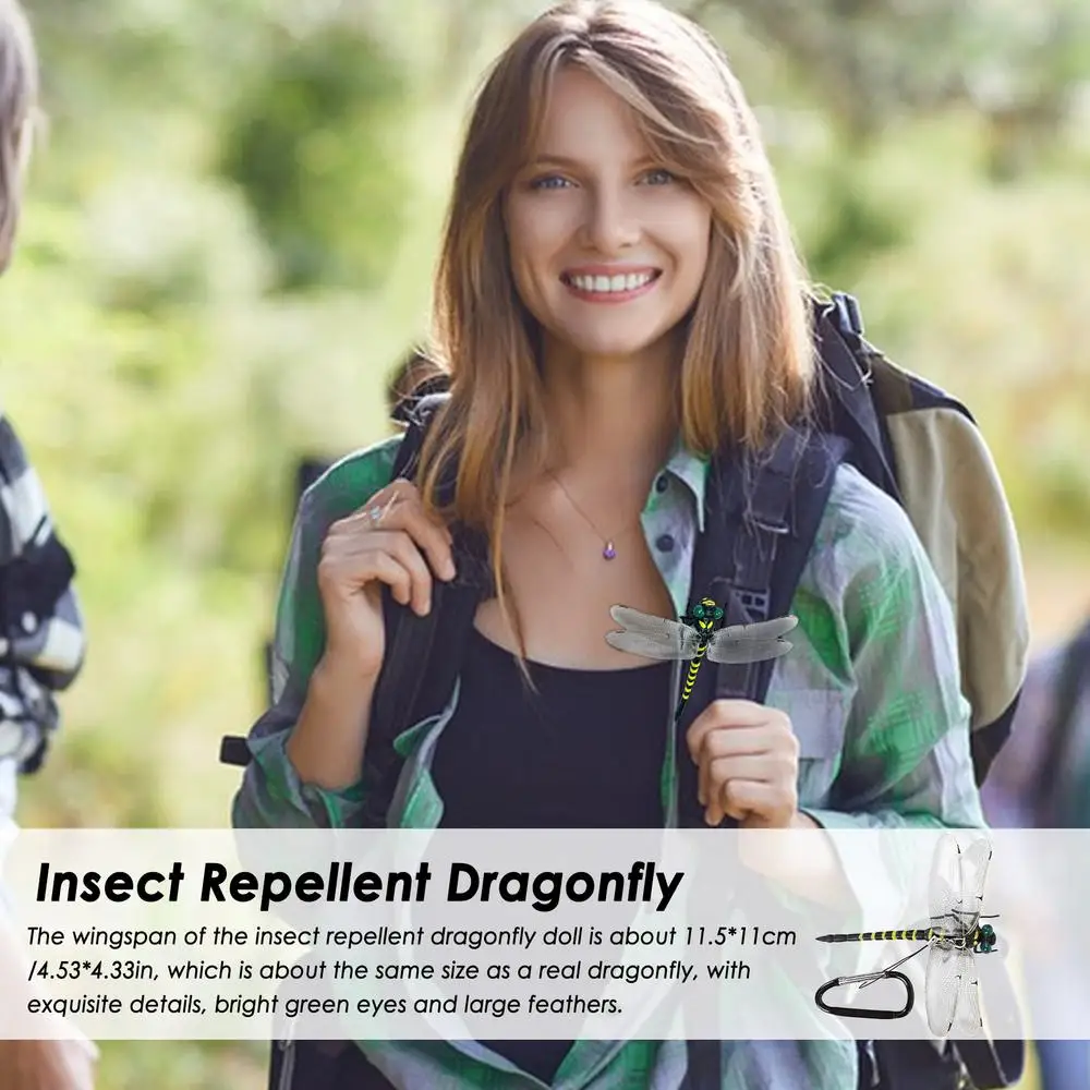 Clip On Dragonfly Fake Dragonflies Simulated Dragonfly Pin Artificial Large Dragonfly Clips Fly Repelling Supplies Attach To