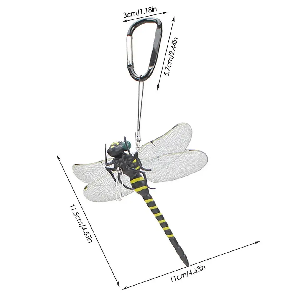 Clip On Dragonfly Fake Dragonflies Simulated Dragonfly Pin Artificial Large Dragonfly Clips Fly Repelling Supplies Attach To