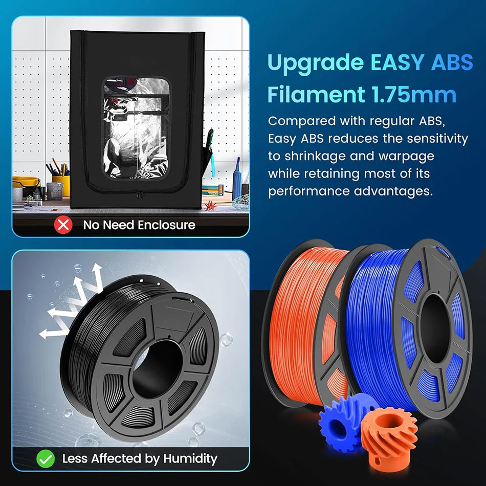JAYO ASA / ABS Filament 1.75mm 1KG/Roll Low Temteratue Easy ABS 3D Printer Filament High Toughness 3D Printer Filament