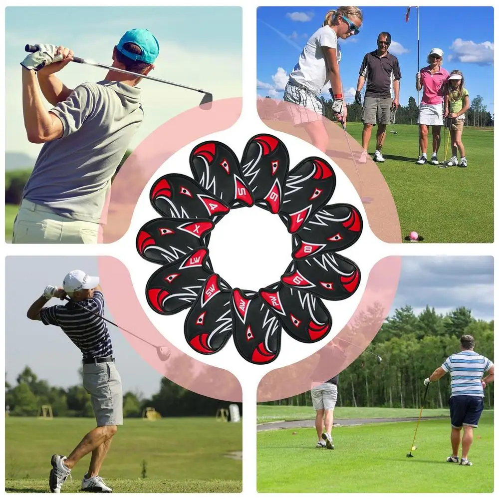 Iron Covers For Golf Clubs Golf Hybrid Headcover 11pcs Protective Club Covers Waterproof Golf Protective Head Cover With Number