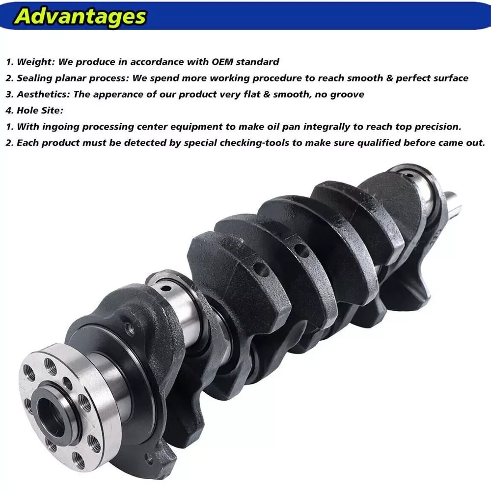 Carbole Engine Crankshaft For Hyundai Sonata Tucson Kia Forte Optima Sportage Rondo 2.4L
