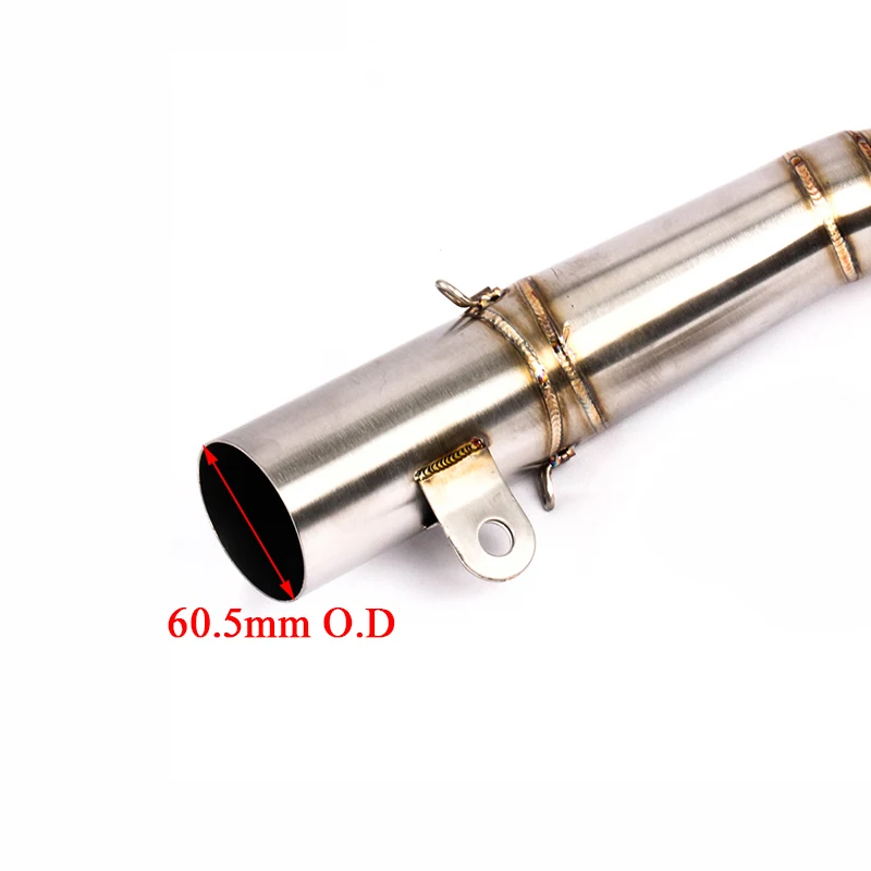 For Yamaha YZFR6 2006-2023 Motorcycle Exhaust Muffler Mid Pipe Link Tube Stainless Steel With Removable DB Killer Slip On