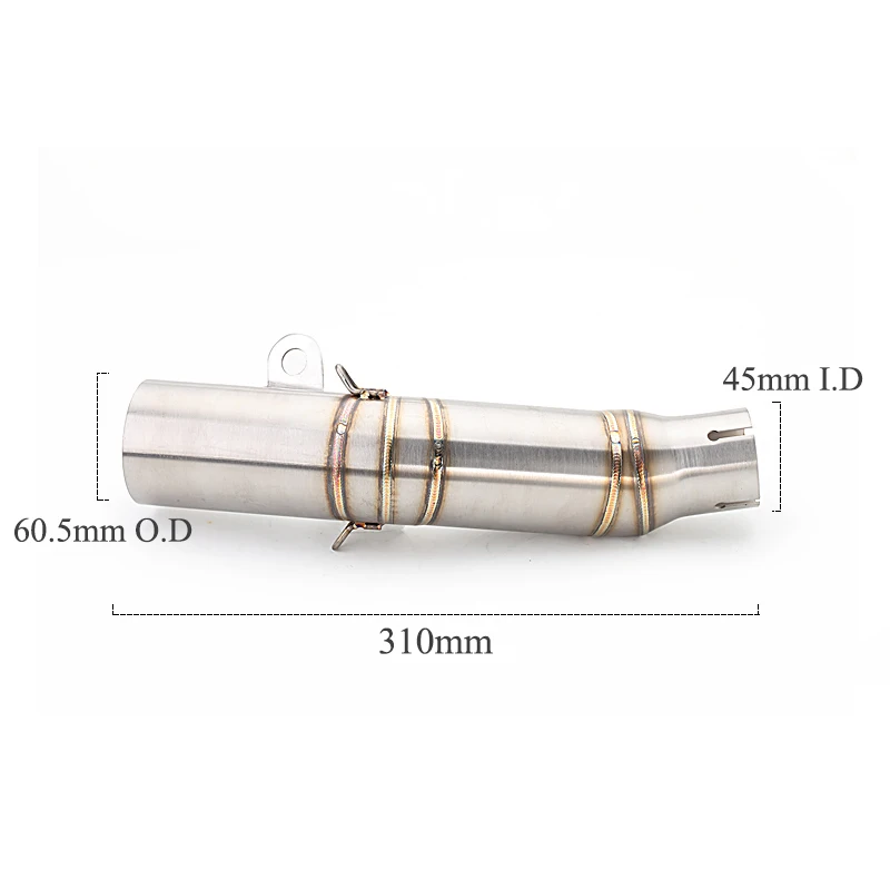 For Yamaha YZFR6 2006-2023 Motorcycle Exhaust Muffler Mid Pipe Link Tube Stainless Steel With Removable DB Killer Slip On
