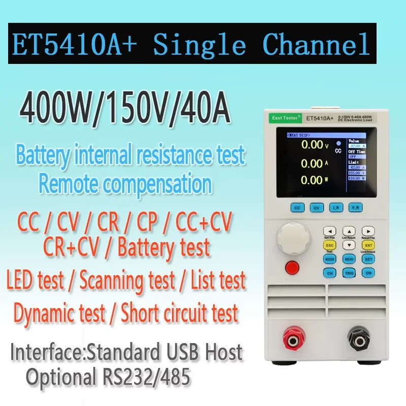 ET5410A+ Programmable DC Load Battery Capacity Tester 150V/40A/400W RS485 Interface Software Electronicload Shipping From Brazil