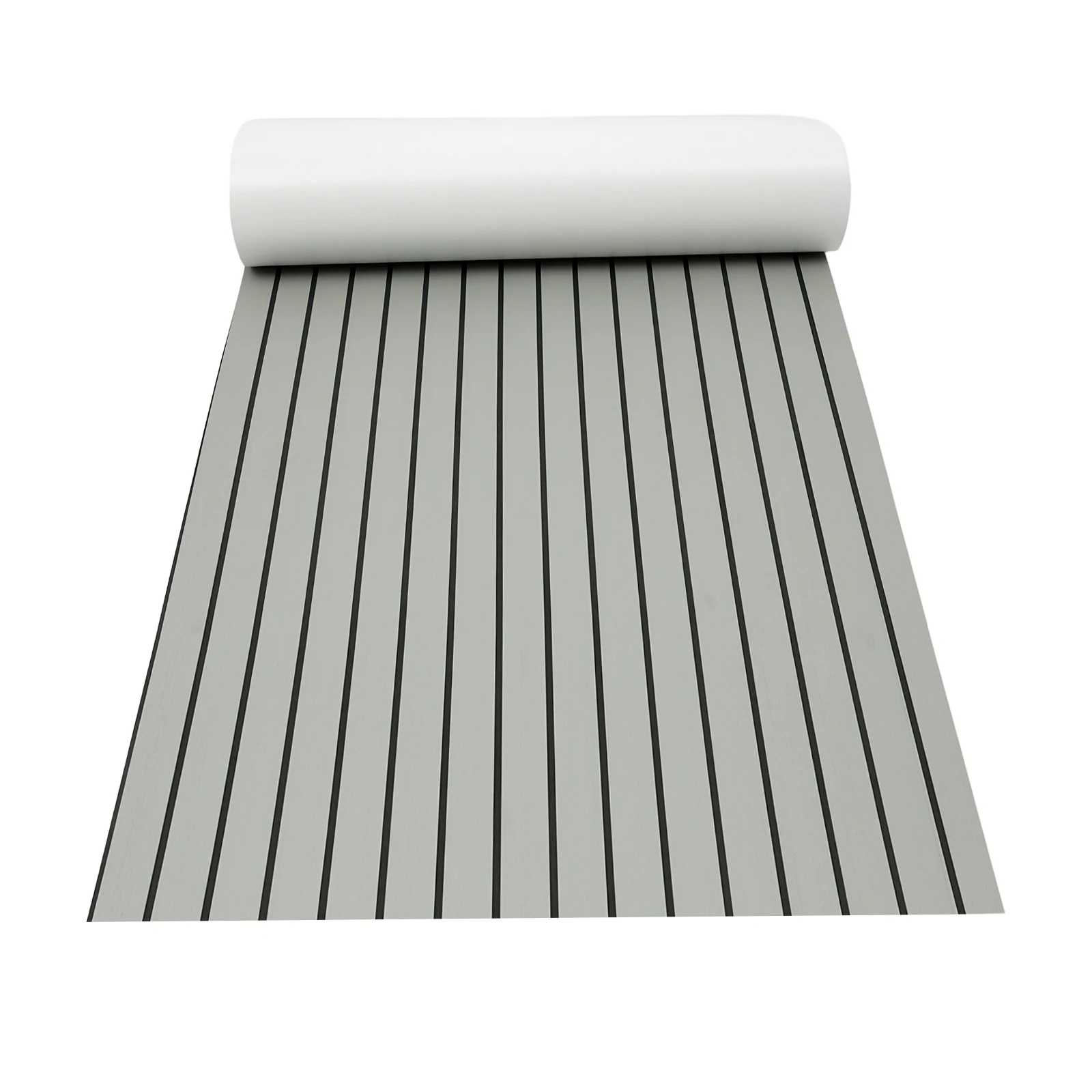 240×90x0.6cm EVA Foam Faux Teak Boat Deck Mat Decking Sheet Yacht Flooring Anti Skid Mat Self Adhesive Vehicle Pad