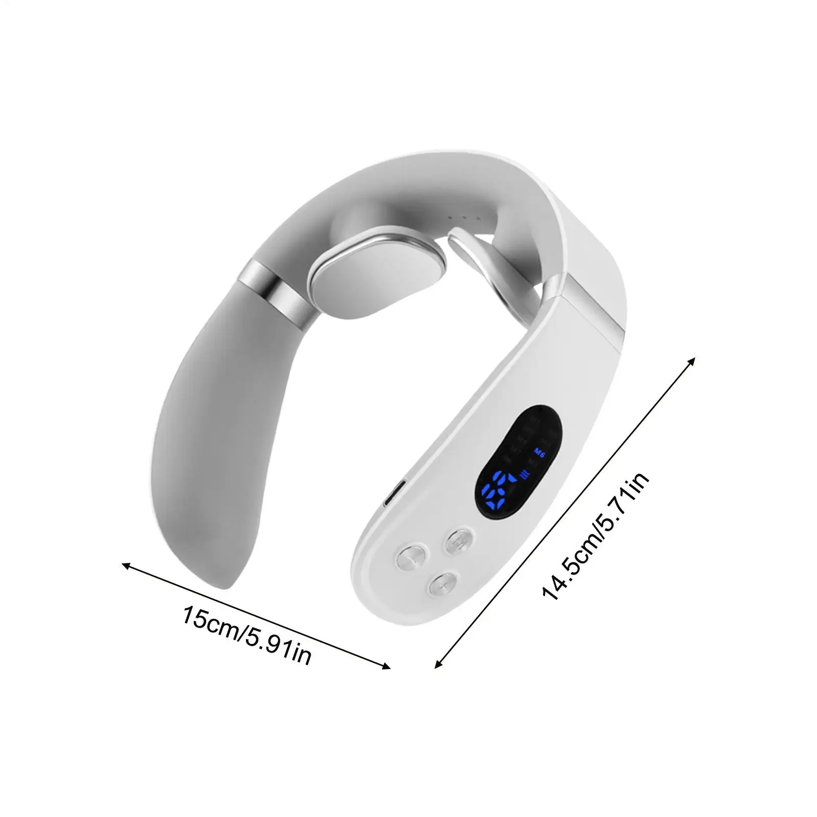 Neck Stimulator With Heat Heating Cervical Neck Massage Device Portable Muscle Massage Device For Men Him Women Her Dad Mom