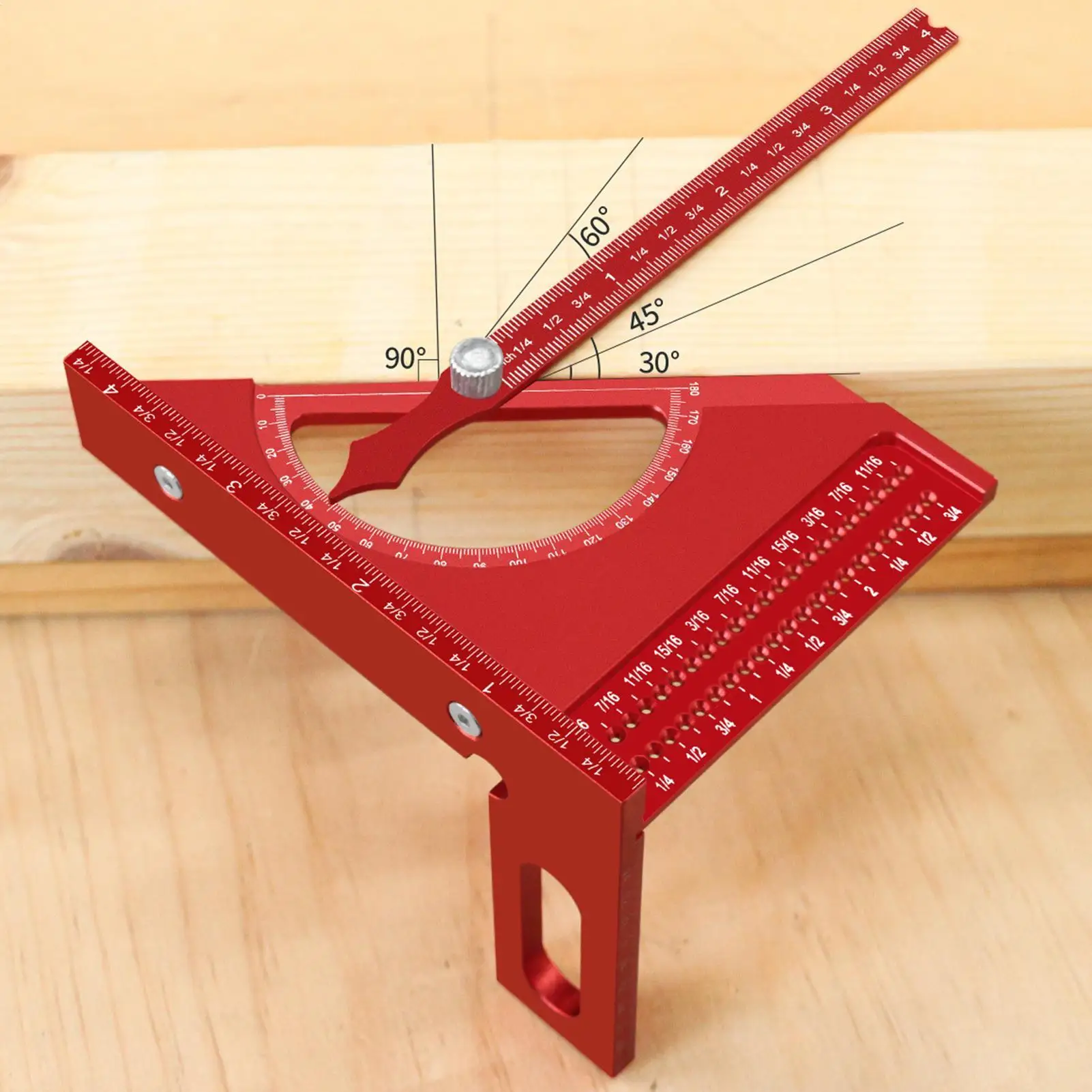 Multi Angle Ruler Multi-angle Carpenter Triangle Protractor Rust-Proof Carpenter Protractor Non-slip Precision Marking Gauge For