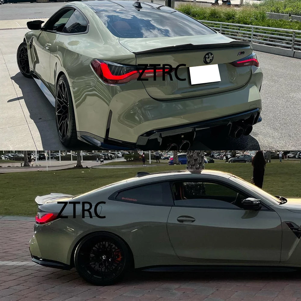 Car Spoiler For BMW 4 Series G22 Coupe/G82 M4 PSM Style Real carbon fiber material Rear Spoiler Trunk wing 2020-2026