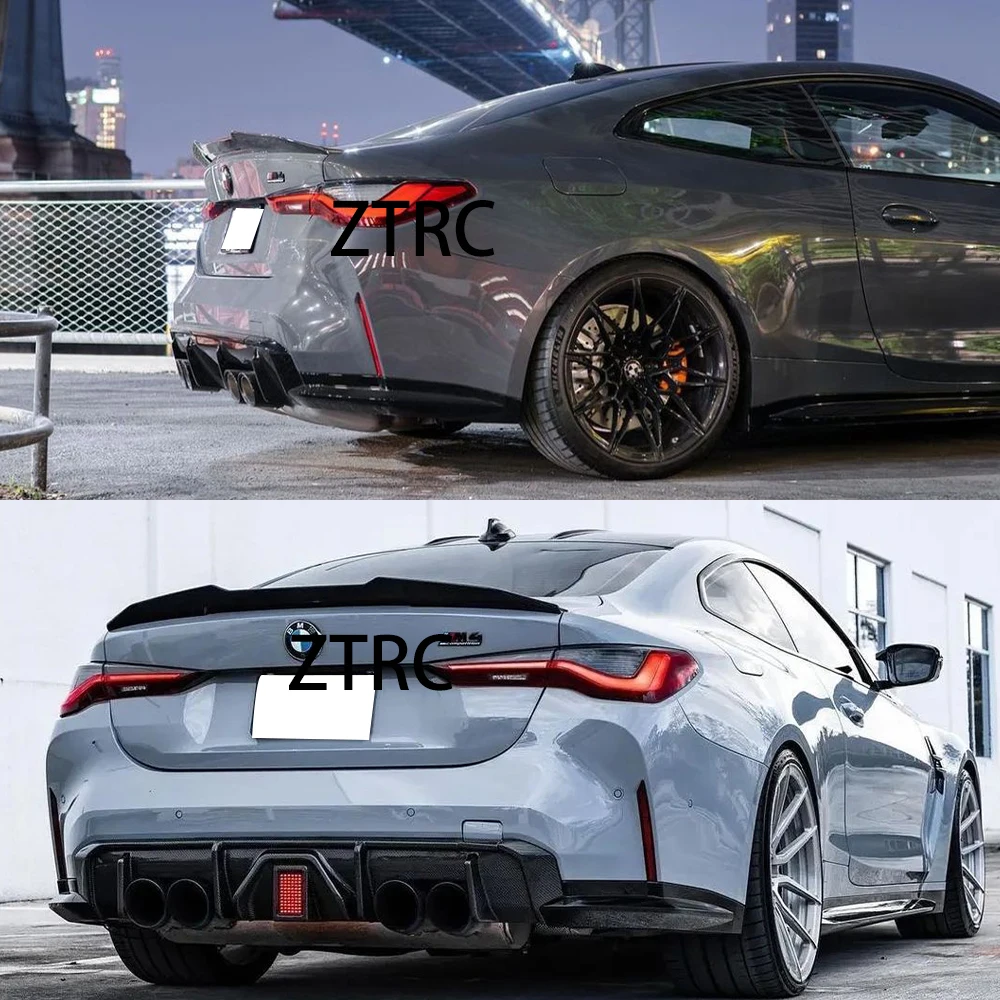 Car Spoiler For BMW 4 Series G22 Coupe/G82 M4 PSM Style Real carbon fiber material Rear Spoiler Trunk wing 2020-2026