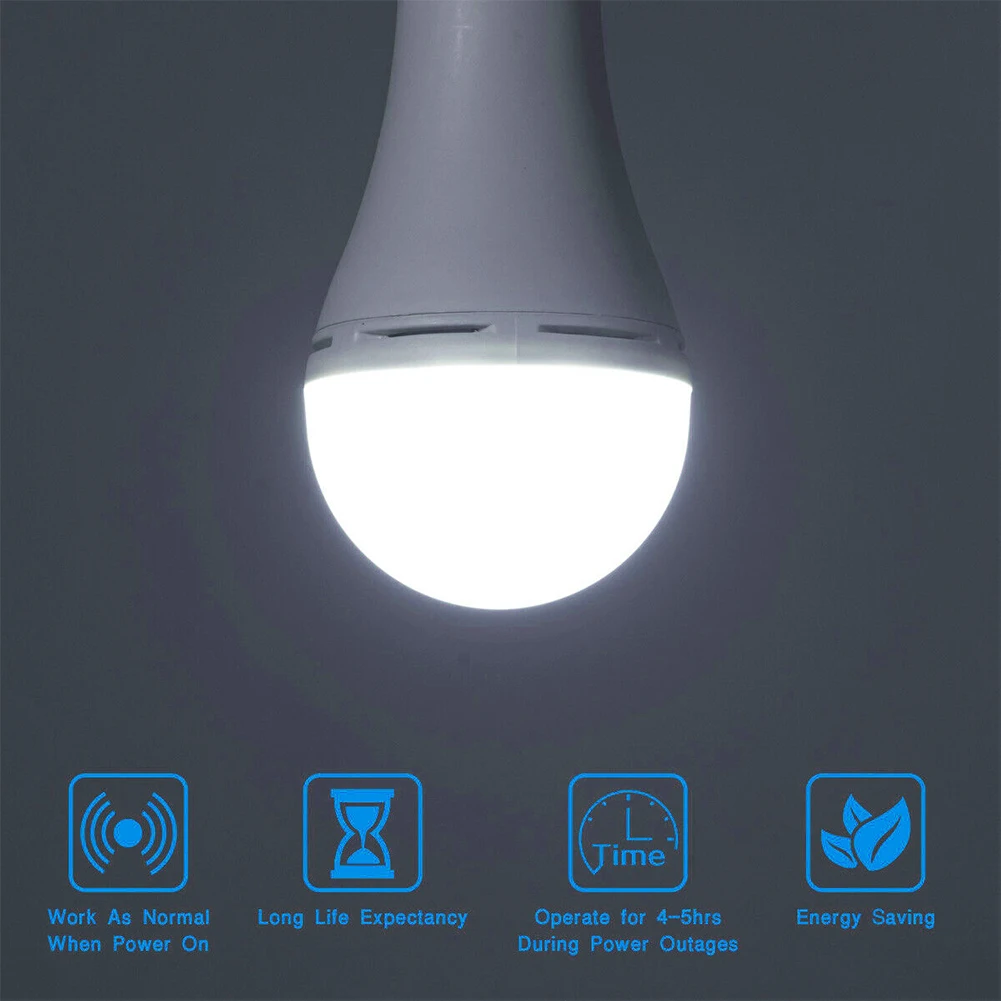 12W/7W/9W Led Portable Camping Emergency Bulb Rechargeable LED Tents Lighting with Battery backup Emergency Equipment Bulb