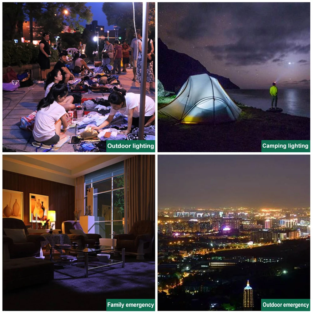 12W/7W/9W Led Portable Camping Emergency Bulb Rechargeable LED Tents Lighting with Battery backup Emergency Equipment Bulb