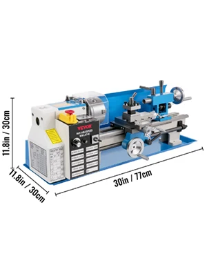 VEVOR Pro Leg Stretcher 220LBS Leg Stretch MachineMiniMetalLathe/7"X14Inch550WForThreadingMetalGearHigh-precision4-inchjawChuck