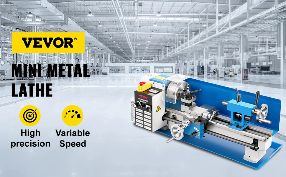VEVOR Pro Leg Stretcher 220LBS Leg Stretch MachineMiniMetalLathe/7"X14Inch550WForThreadingMetalGearHigh-precision4-inchjawChuck