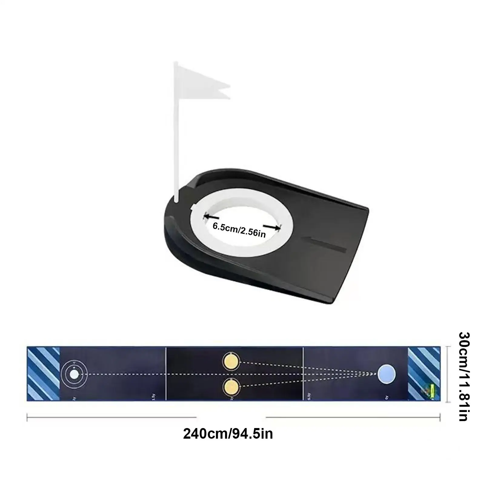 Golf Putting Mat Golf At Home Simulator Practice Hitting Simulator Portable Training Tool For Home Men Recreation Outdoor Patio
