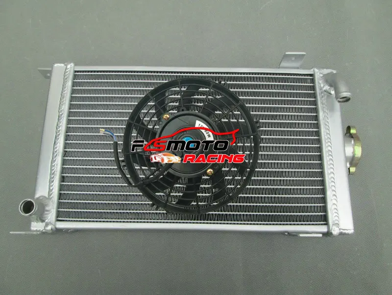 Aluminum Radiator+Fan FOR Go-Kart, Karting, Gearbox, Shifter Karts, Kart MT