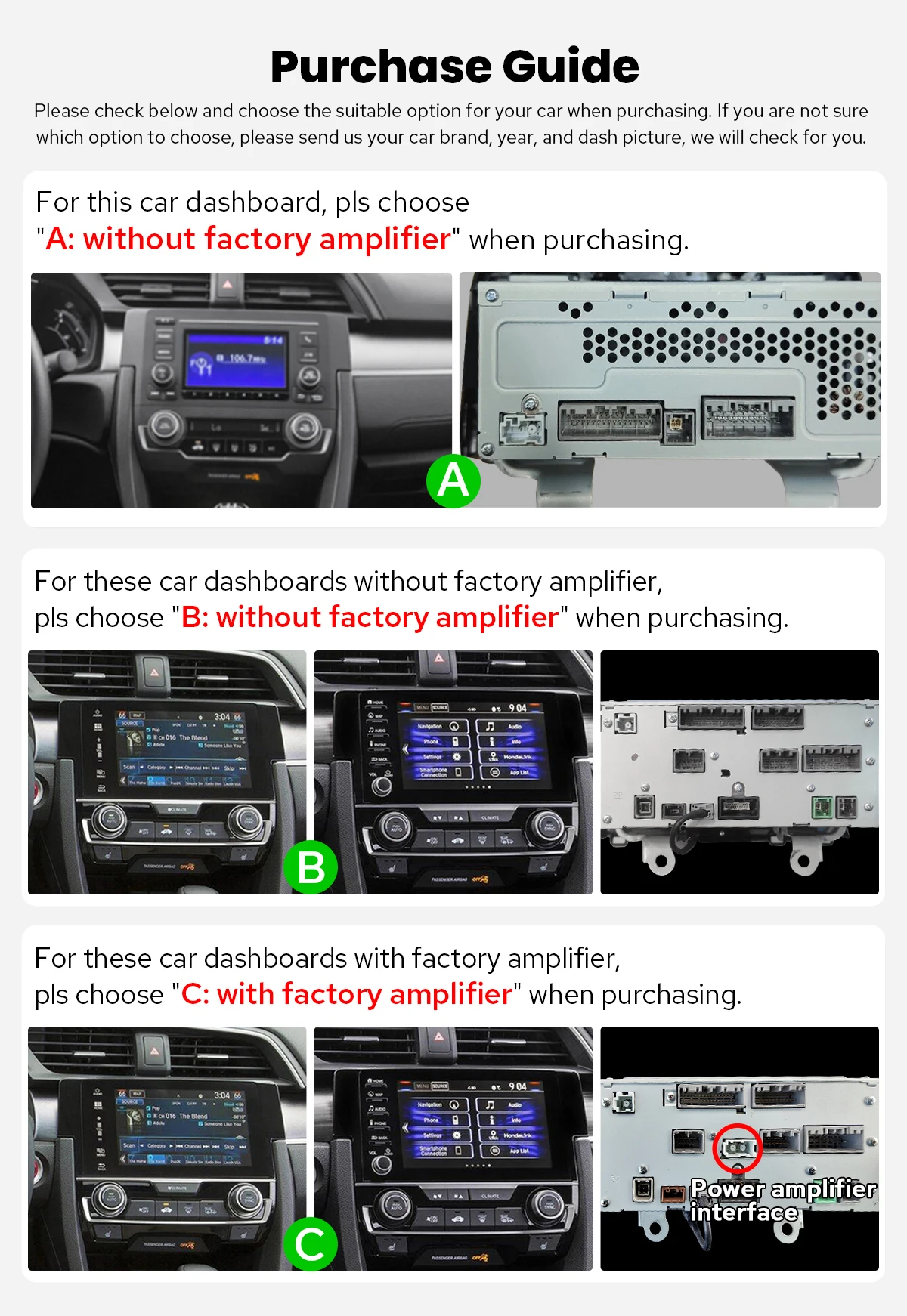 JOYING Android Car Stereo for Honda Civic 2016-2021 10th Gen Wireless CarPlay Android Auto GPS Radio Upgrade EU/US Warehouse