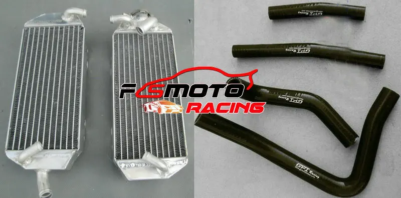 Aluminum Radiator + silicone Hose For Suzuki RM250 RM 250 1996 1997 1998 1999 2000 96 97 98 99 00