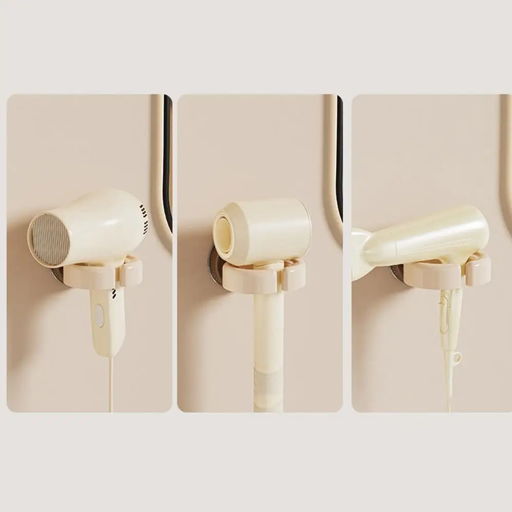 Hairdryer Holder For Bathroom Hair Dryer Wall Mount Blowdryer Holder Styling Tool Organizer No Drill Stand Suction Cup Storage