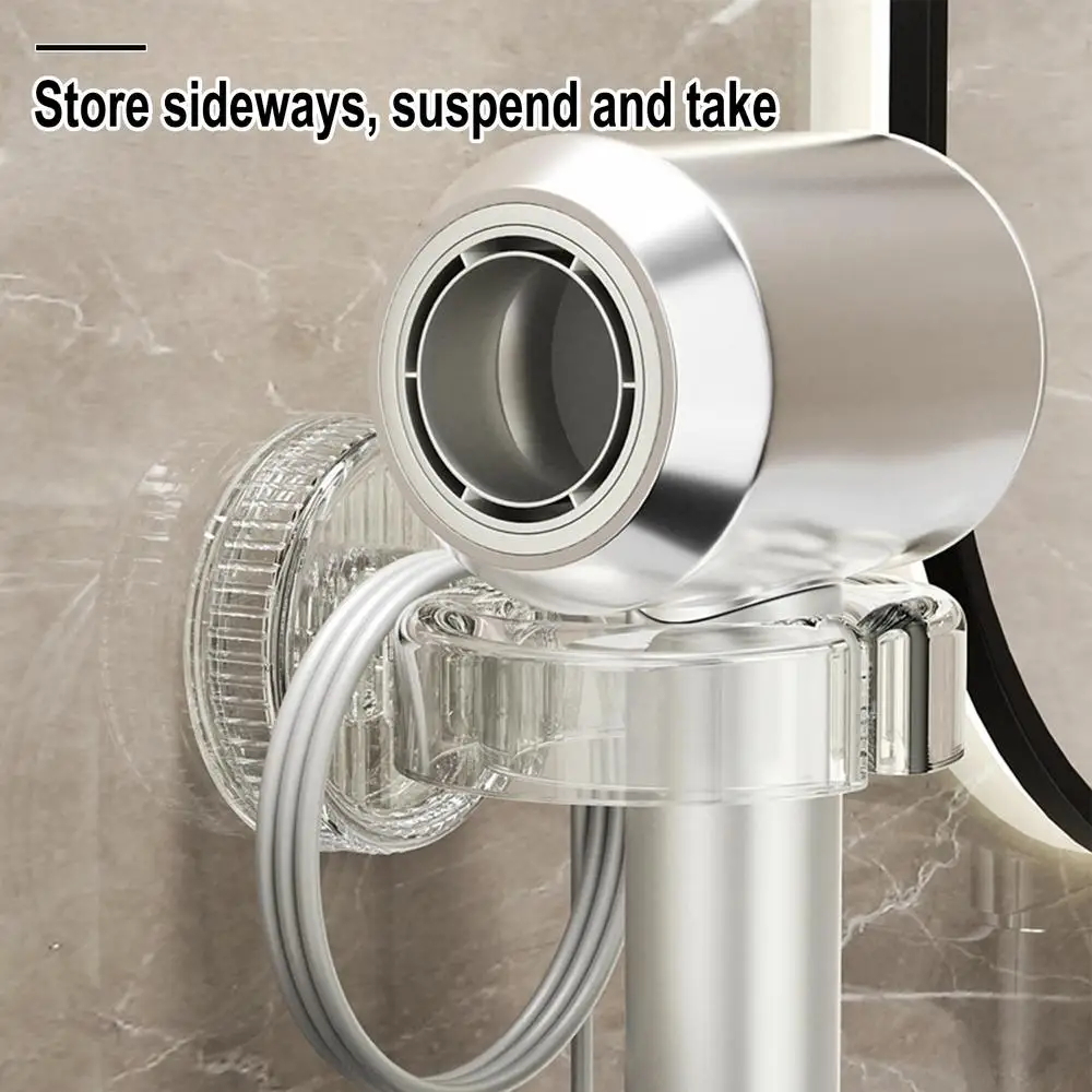 Hairdryer Holder For Bathroom Hair Dryer Wall Mount Blowdryer Holder Styling Tool Organizer No Drill Stand Suction Cup Storage