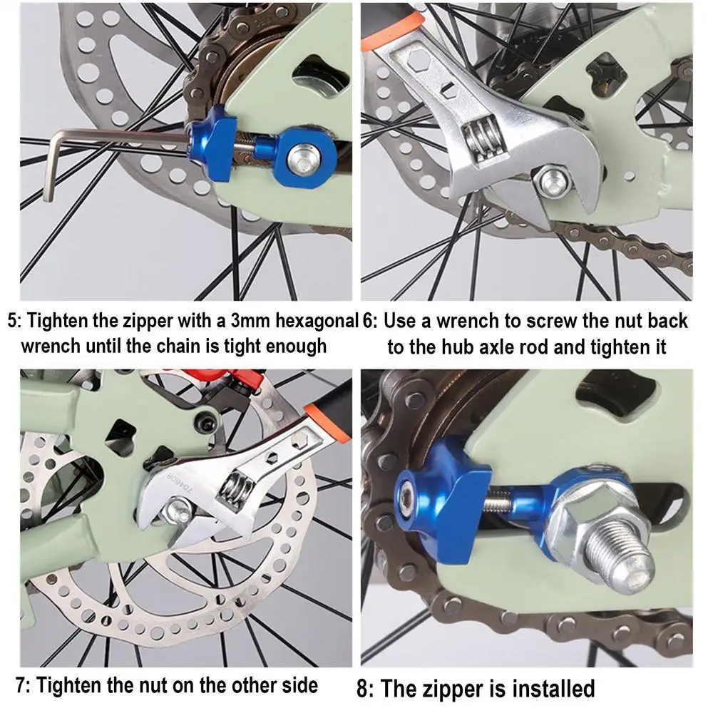 Chain Tensioner For Bike Portable Biking Chain Tensioner Portable Cycling Fastening Device For Women Men Improve Biking Safety