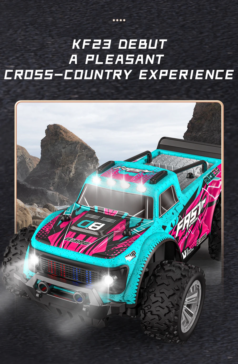 2.4G RC Off-Road Vehicle Climbling Cars with LED Lights Children's Toy High Speed Remote Control Racing Drift Car Boy Truck Toys