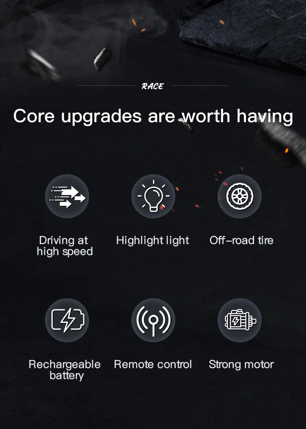 2.4G RC Off-Road Vehicle Climbling Cars with LED Lights Children's Toy High Speed Remote Control Racing Drift Car Boy Truck Toys