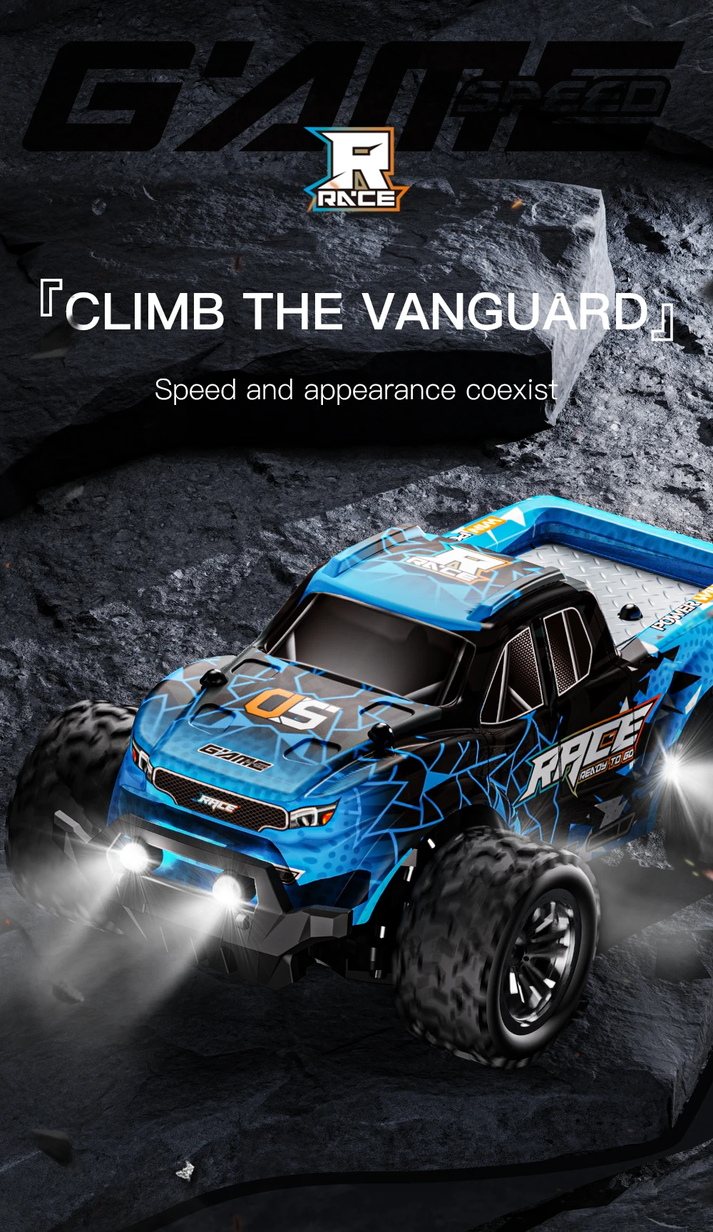 2.4G RC Off-Road Vehicle Climbling Cars with LED Lights Children's Toy High Speed Remote Control Racing Drift Car Boy Truck Toys