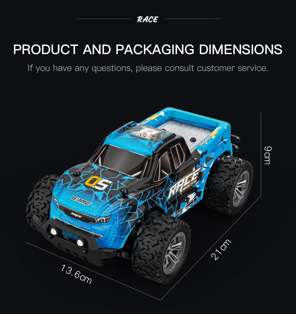 2.4G RC Off-Road Vehicle Climbling Cars with LED Lights Children's Toy High Speed Remote Control Racing Drift Car Boy Truck Toys