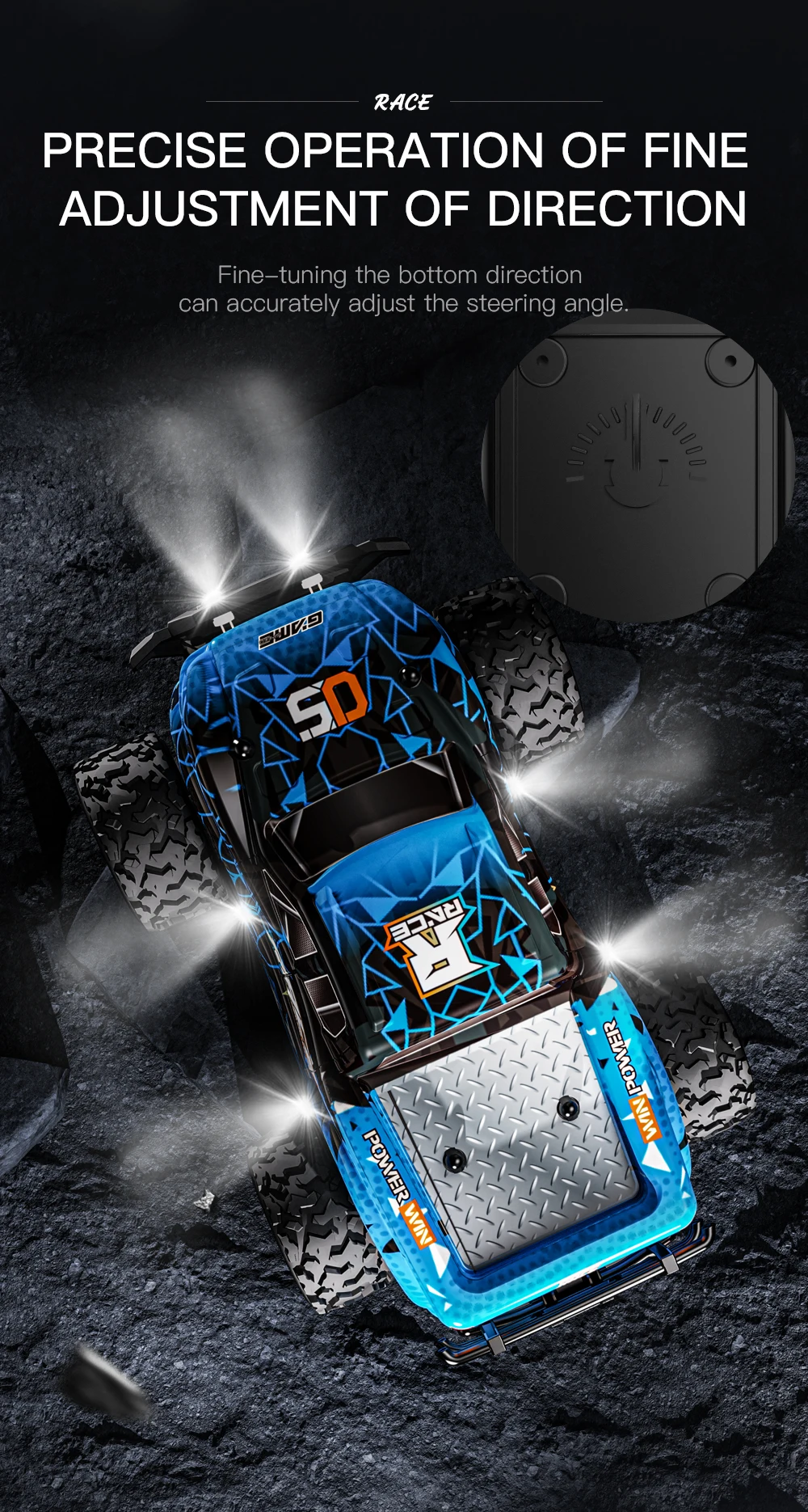 2.4G RC Off-Road Vehicle Climbling Cars with LED Lights Children's Toy High Speed Remote Control Racing Drift Car Boy Truck Toys