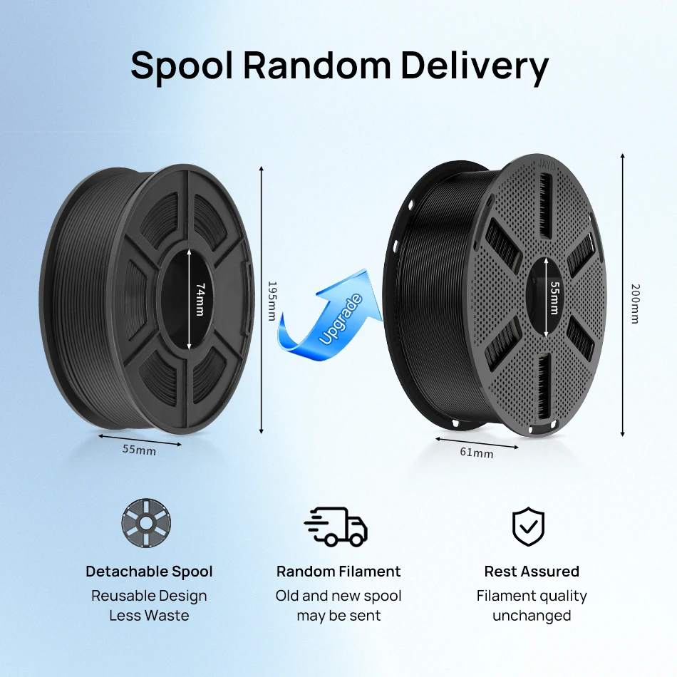 JAYO PLA Filament 1.75mm 1.1KG 5Rolls PLA 3D Printer Filament with Reusable Spool Fit Most 3D Printers