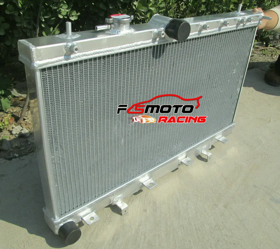 Aluminum Radiator + Fans For Subaru Impreza WRX STI GDB GDA 2002 2003 2004 2005 2006 2007 Manual MT