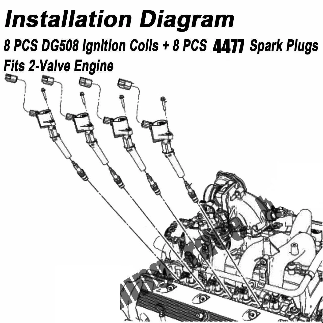 8PCS DG508 LGNITION COILS & AGSF22WM/SP479 SPARK PLUGS For FORD LINCOLN MERCURY V8