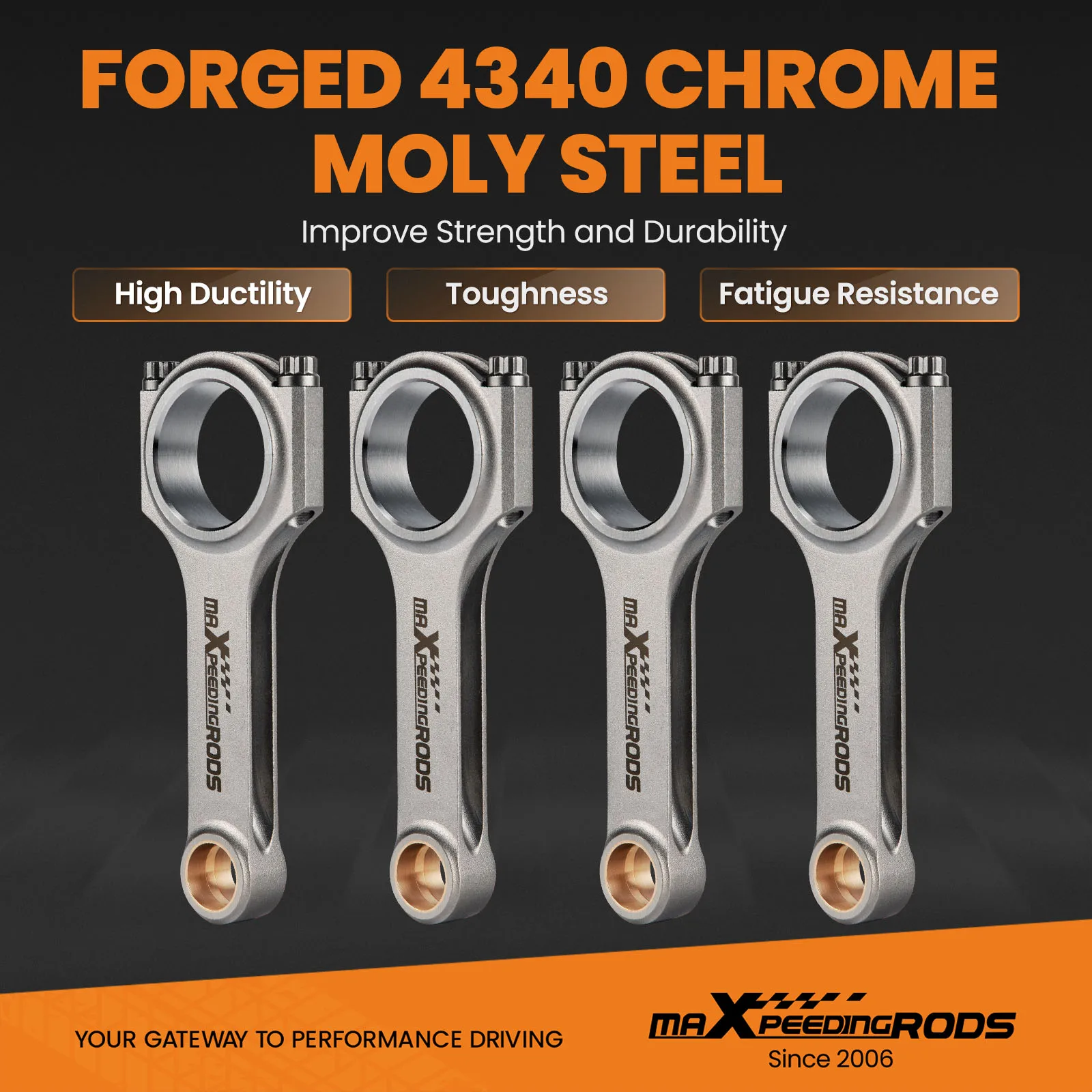 Racing Connecting Rods Bielas For Honda K20A3 for Acura RSX 2002–2006 138.5mm 4340 EN24  TUV Bellie Peluel Crank Warranty Pin