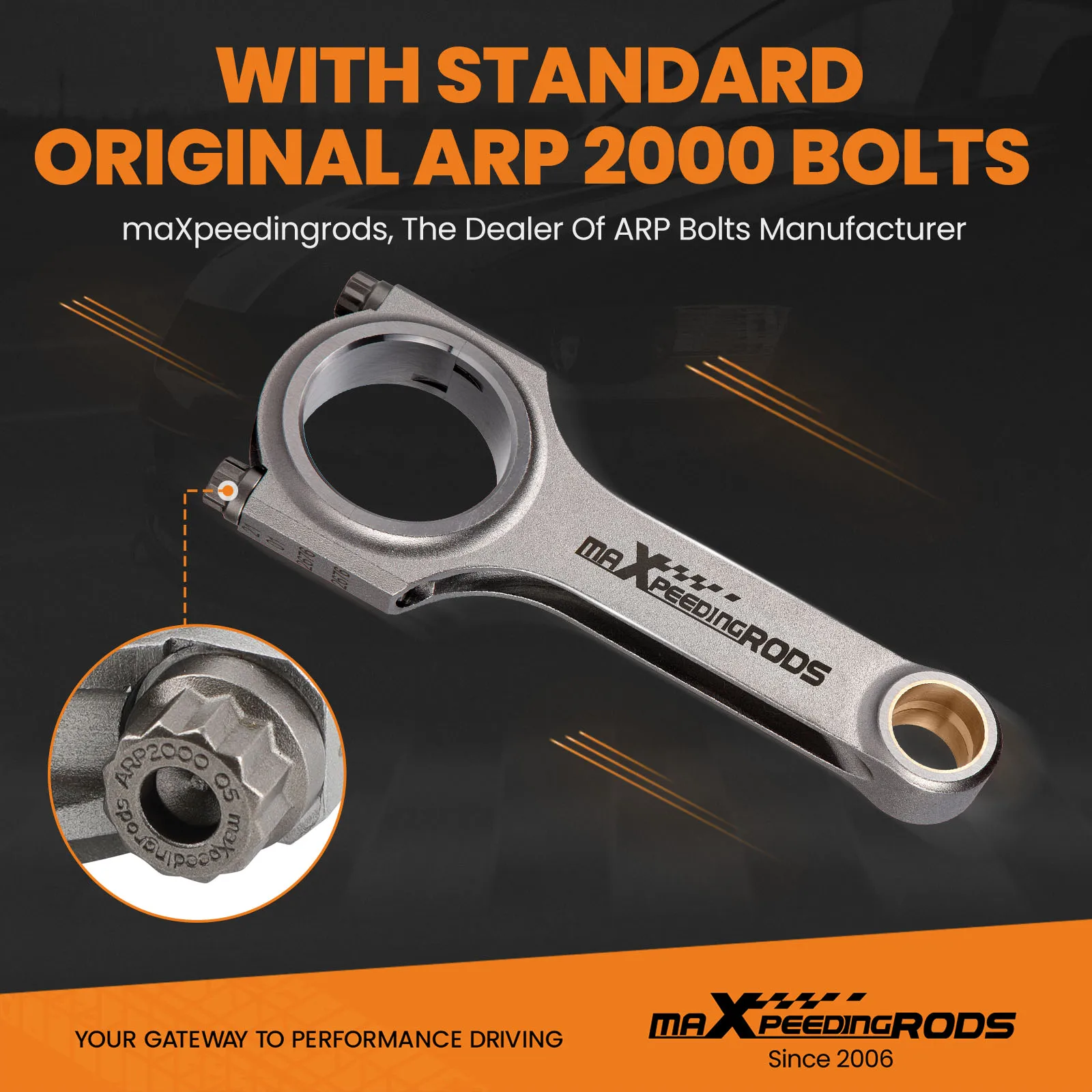 Racing Connecting Rods Bielas For Honda K20A3 for Acura RSX 2002–2006 138.5mm 4340 EN24  TUV Bellie Peluel Crank Warranty Pin