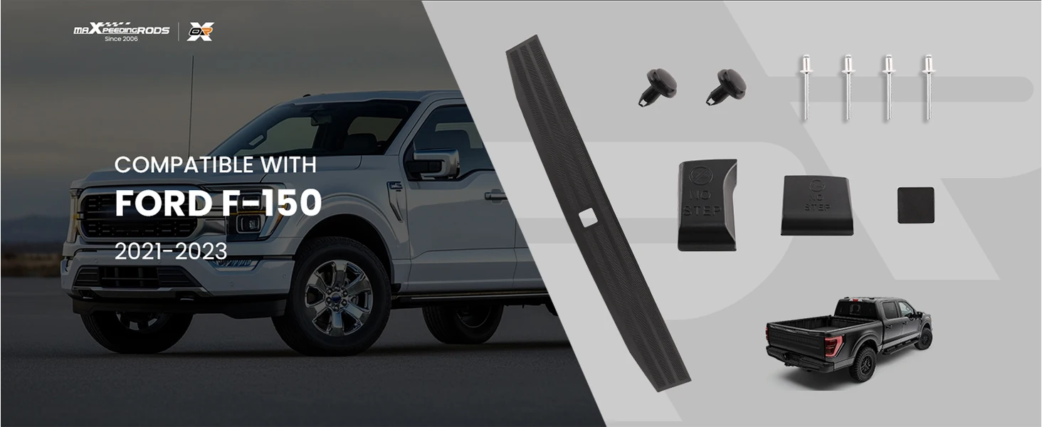 Tailgate Flex Step Pad Molding Trim For Ford F-150 Lighting 22-24 ML3Z-9940602-A Polypropylene