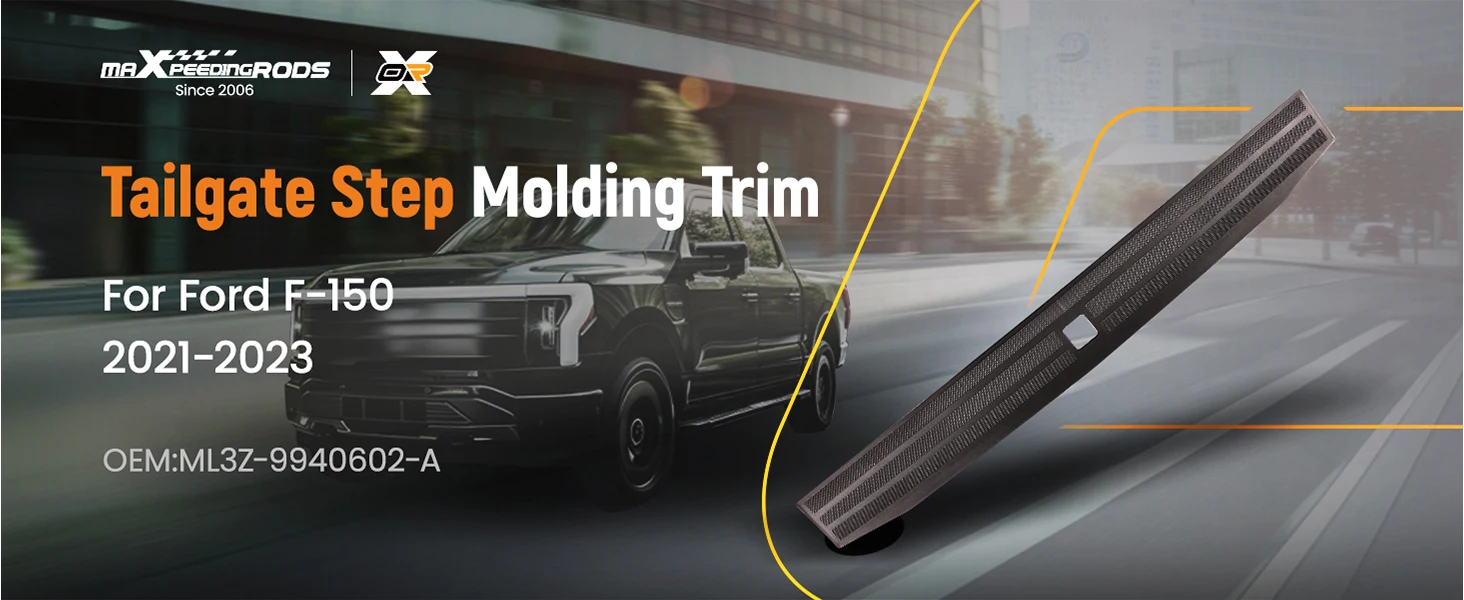 Tailgate Flex Step Pad Molding Trim For Ford F-150 Lighting 22-24 ML3Z-9940602-A Polypropylene