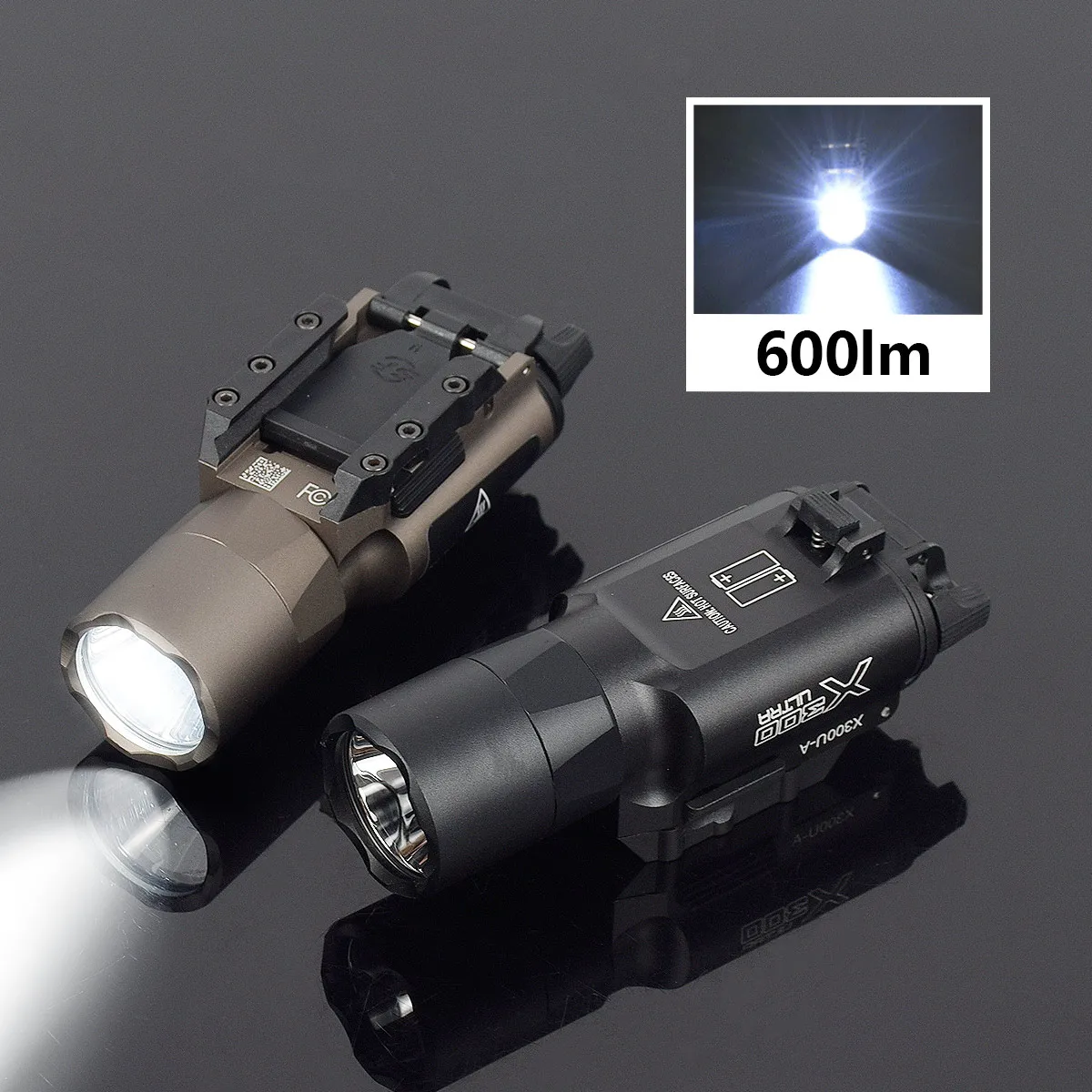 US Hot Tactical X300 Ultra Surefire X300U Light Airsoft LED Scout Flashlight G17 G19 Spotlight Picatinny Rail Lights