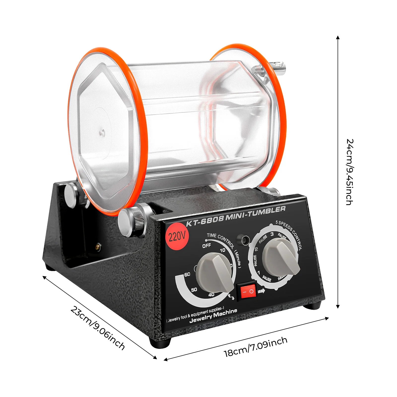 5 Gears Electric Polisher, 60W Polishing Machine, Jewelry Rotary Polishing Machine 3KG EU/US/UK