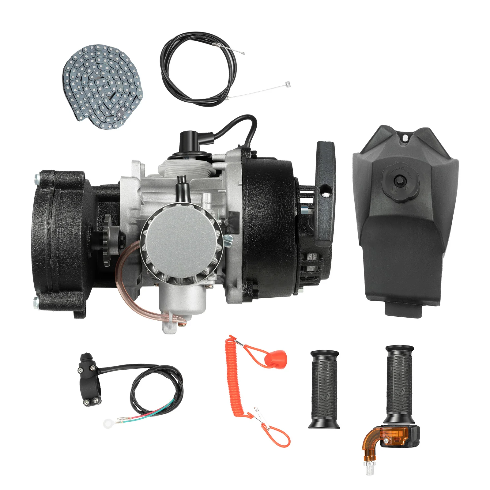 49CC 2Stroke Mini Dirt Bike Engine Motor Kit Pull Start For Pocket ATV Scooter Air-Cooled