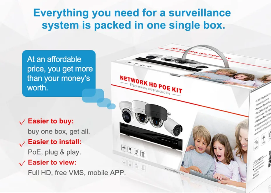 Anpviz NVR 8CH NVR 6MP POE IP Camera System Outdoor CCTV Video Security Surveillance Kit IP66 IR 30m Humanoid vehicle Detection