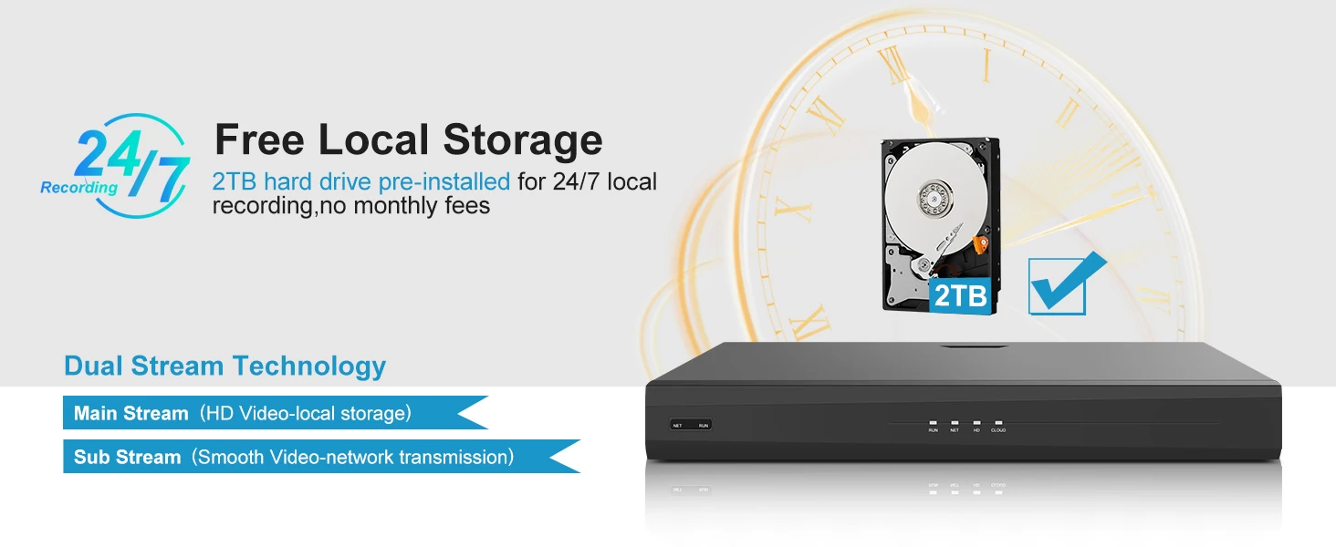 Anpviz NVR 8CH NVR 6MP POE IP Camera System Outdoor CCTV Video Security Surveillance Kit IP66 IR 30m Humanoid vehicle Detection