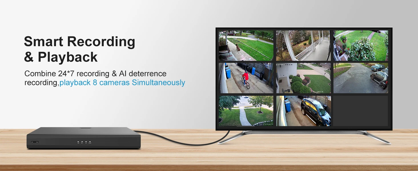 Anpviz NVR 8CH NVR 6MP POE IP Camera System Outdoor CCTV Video Security Surveillance Kit IP66 IR 30m Humanoid vehicle Detection