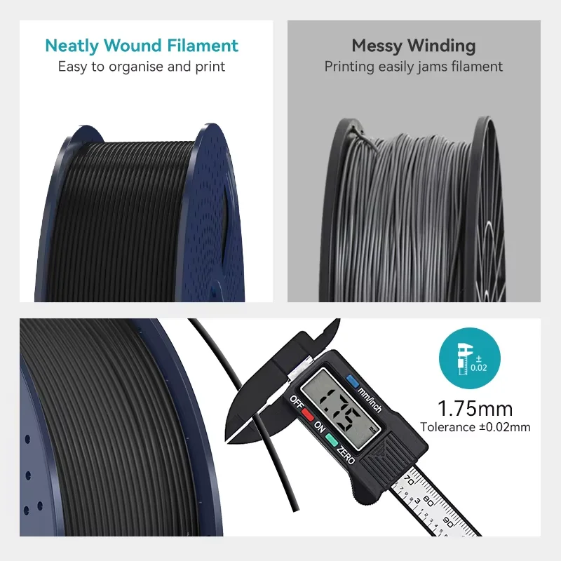 SUNLU 5KG PETG Clear Filament 1.75 ±0.02mm 1kg Spool (2.2lbs) High Toughness Neatly Wound Filament Fit Most FDM Printer