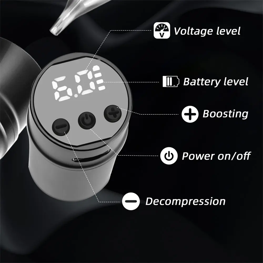 Tattoo Kit Tattoo Machine Set Rotary Tattoo Machine Cordless Power Supply Inks Practice Skin for Beginner Practice Tattoo Supply
