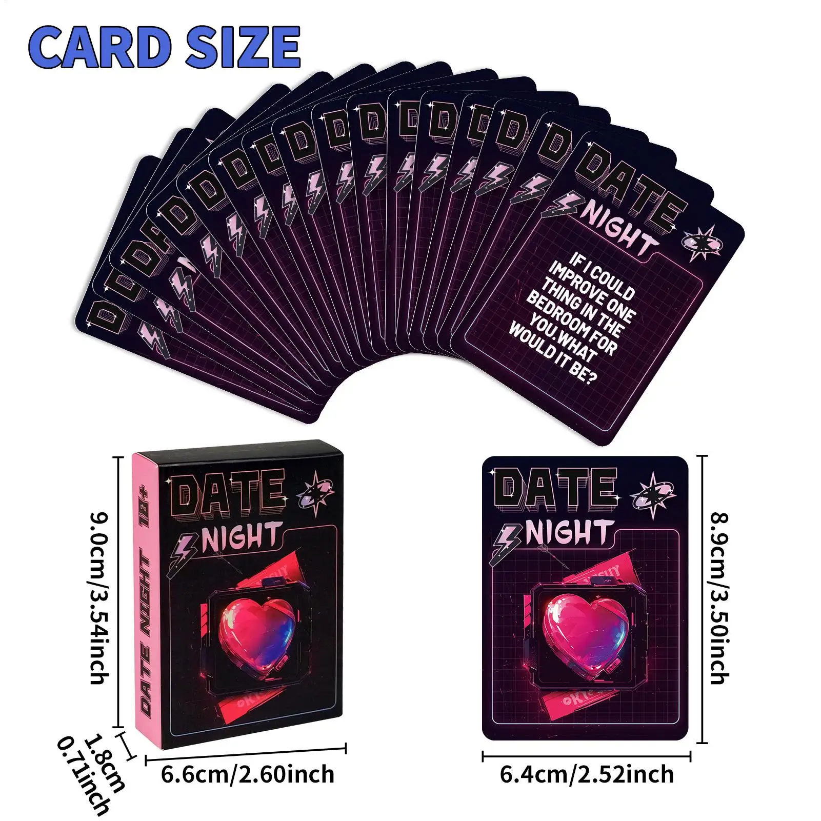 Couples Card Game Deep Conversation Couple Questions Card Games 50-Sheet Romantic Relationship Deck Activity For Travel Road