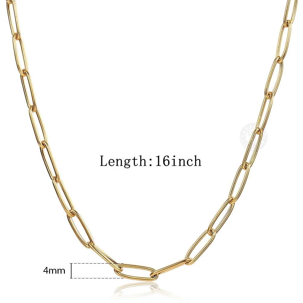 Fashion Gold Chain Necklace for Women Herringbone Rope Foxtail Figaro Curb Link Chain Choker Jewelry Accessories Wholesale