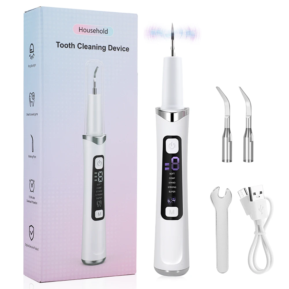 Portable Oral Irrigator Ultrasonic Calculus Remover Electric Teeth Whitening Dental Scaler Plaque Stains Tartar Home Oral Care